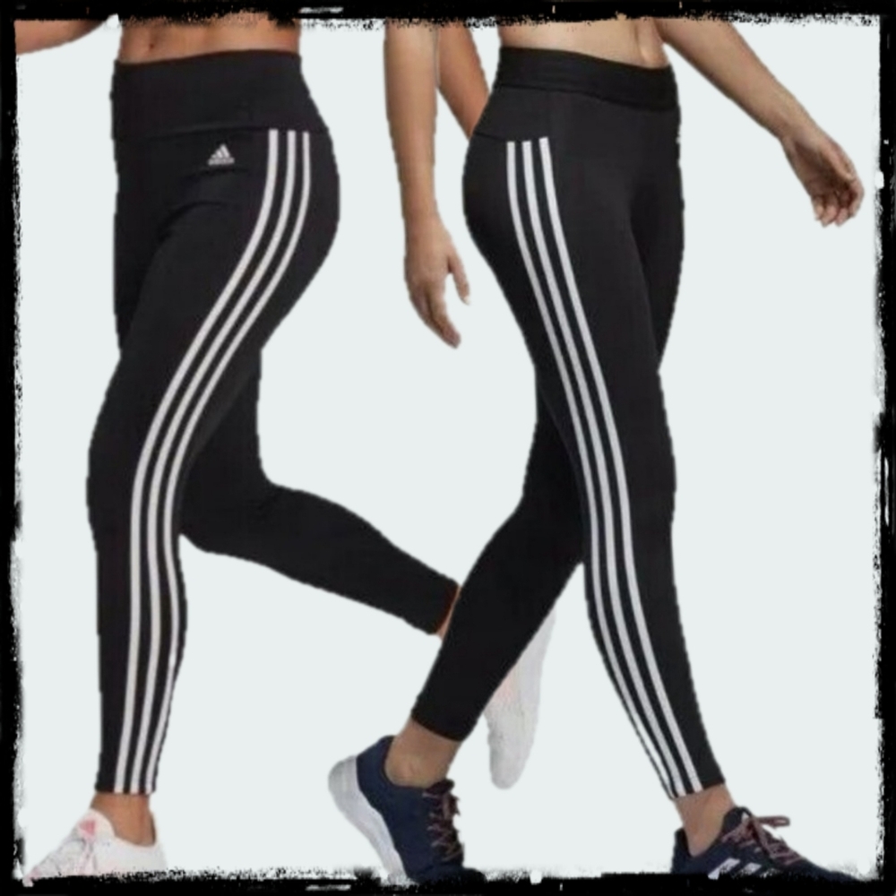 Adidas Size L Womens Black Athletic Climalite Performance Ankle Leggings